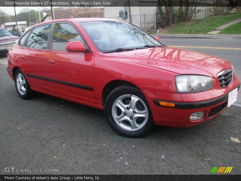 Rally Red / Dark Gray 2003 Hyundai Elantra GT Hatchback