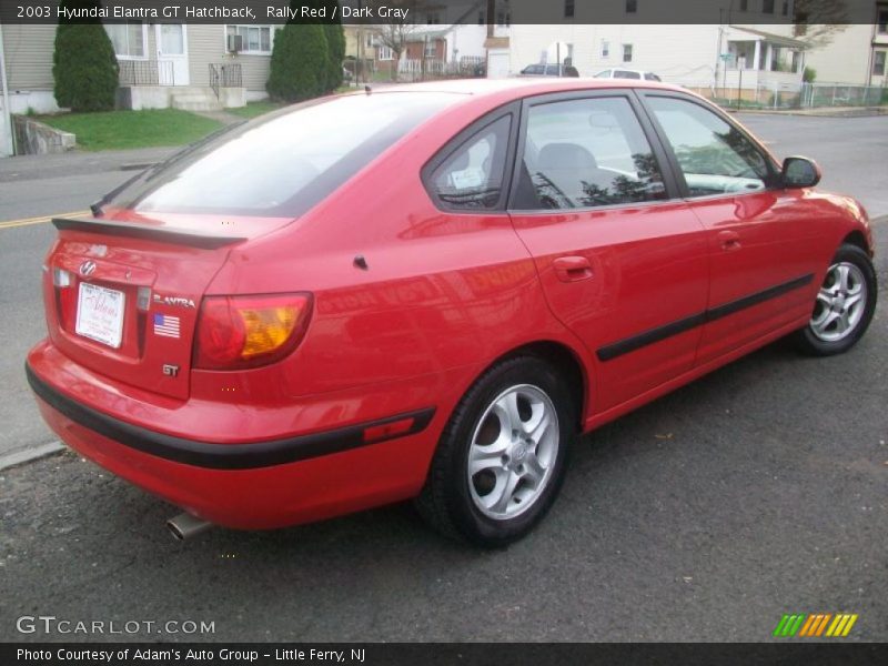 Rally Red / Dark Gray 2003 Hyundai Elantra GT Hatchback