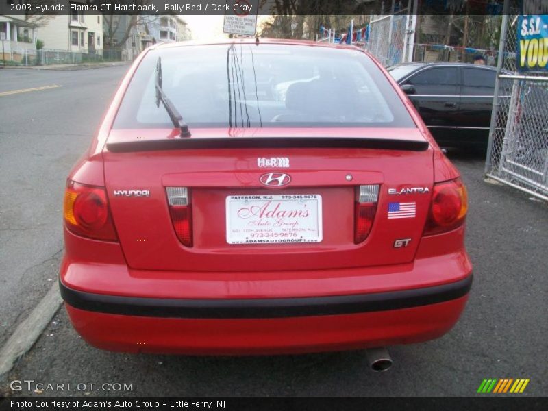 Rally Red / Dark Gray 2003 Hyundai Elantra GT Hatchback