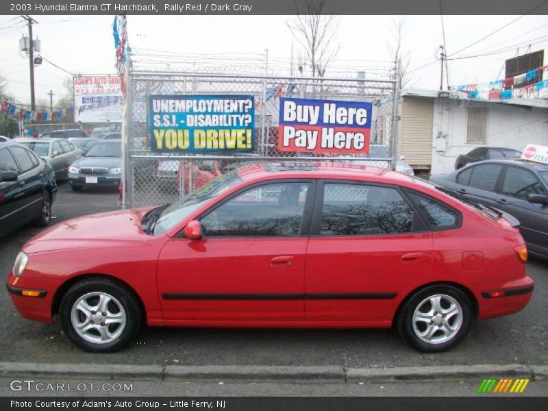 Rally Red / Dark Gray 2003 Hyundai Elantra GT Hatchback