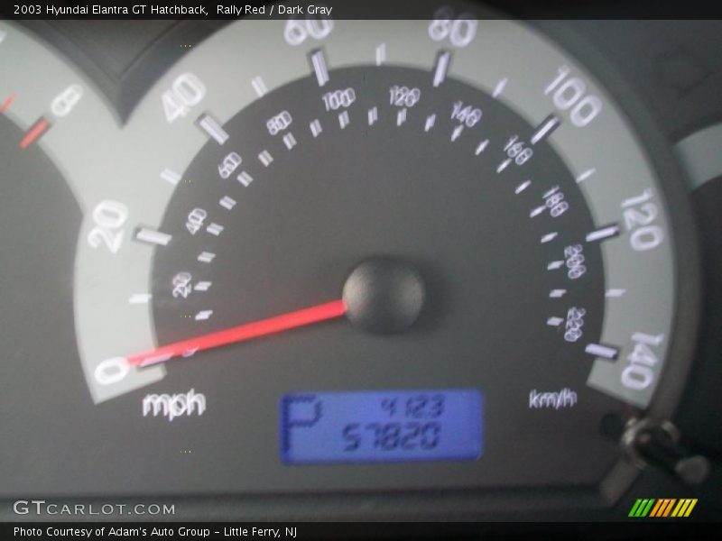 Rally Red / Dark Gray 2003 Hyundai Elantra GT Hatchback