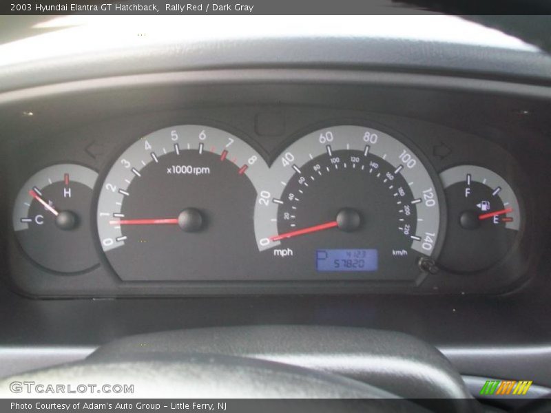 Rally Red / Dark Gray 2003 Hyundai Elantra GT Hatchback