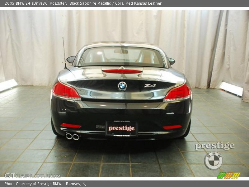 Black Sapphire Metallic / Coral Red Kansas Leather 2009 BMW Z4 sDrive30i Roadster