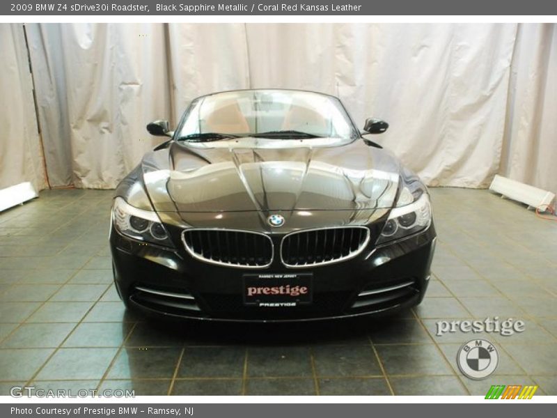Black Sapphire Metallic / Coral Red Kansas Leather 2009 BMW Z4 sDrive30i Roadster