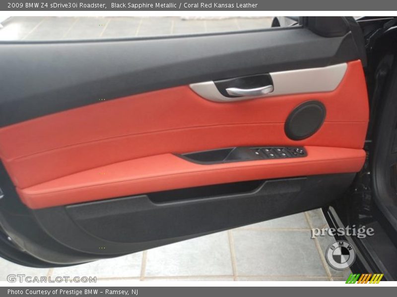 Black Sapphire Metallic / Coral Red Kansas Leather 2009 BMW Z4 sDrive30i Roadster