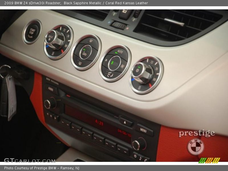 Black Sapphire Metallic / Coral Red Kansas Leather 2009 BMW Z4 sDrive30i Roadster