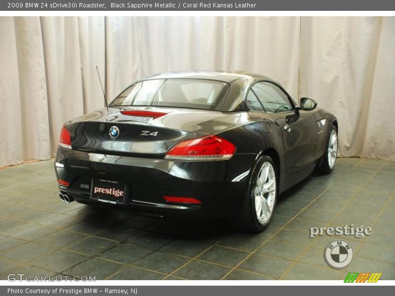 Black Sapphire Metallic / Coral Red Kansas Leather 2009 BMW Z4 sDrive30i Roadster