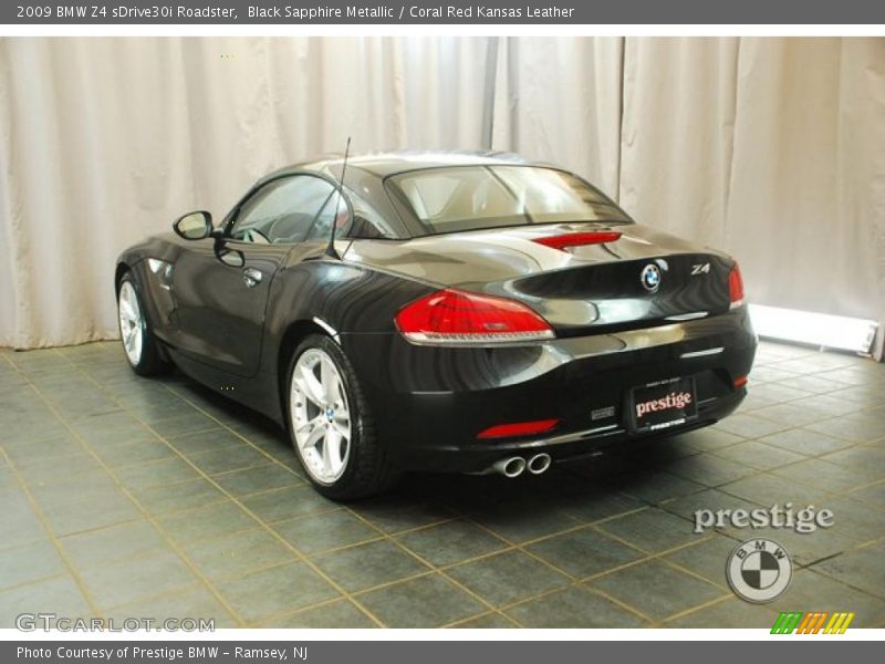Black Sapphire Metallic / Coral Red Kansas Leather 2009 BMW Z4 sDrive30i Roadster