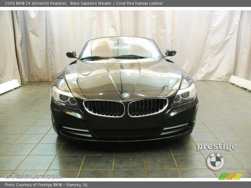 Black Sapphire Metallic / Coral Red Kansas Leather 2009 BMW Z4 sDrive30i Roadster