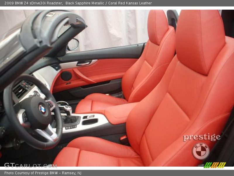 Black Sapphire Metallic / Coral Red Kansas Leather 2009 BMW Z4 sDrive30i Roadster