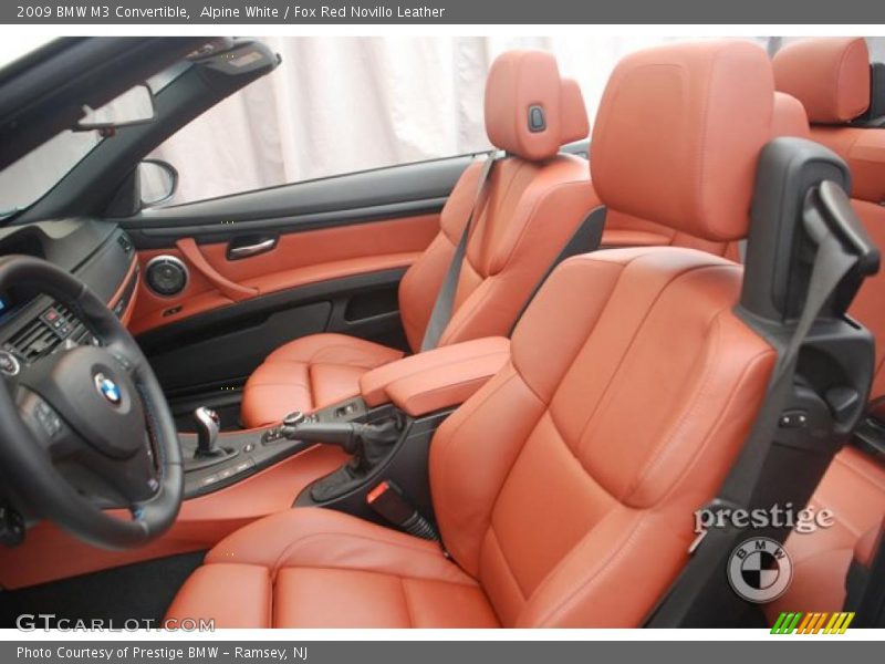 Alpine White / Fox Red Novillo Leather 2009 BMW M3 Convertible