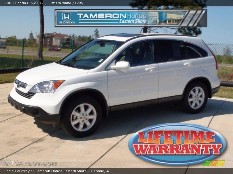 Taffeta White / Gray 2008 Honda CR-V EX-L