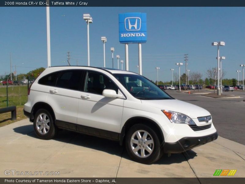 Taffeta White / Gray 2008 Honda CR-V EX-L