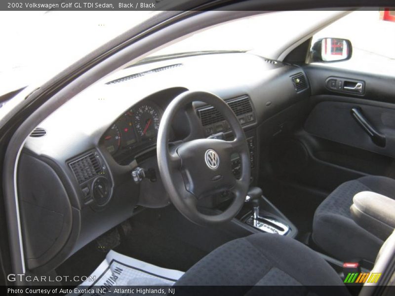 Black / Black 2002 Volkswagen Golf GL TDI Sedan