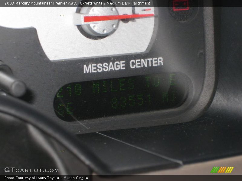Oxford White / Medium Dark Parchment 2003 Mercury Mountaineer Premier AWD