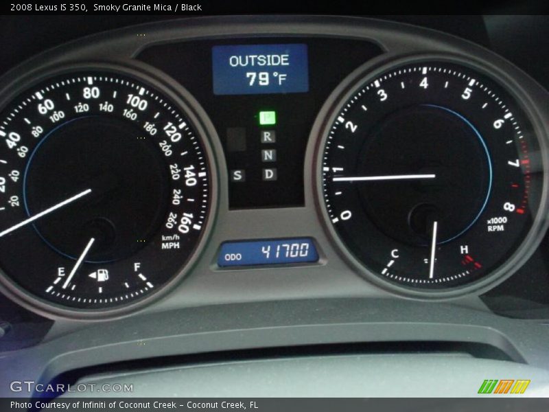 Smoky Granite Mica / Black 2008 Lexus IS 350