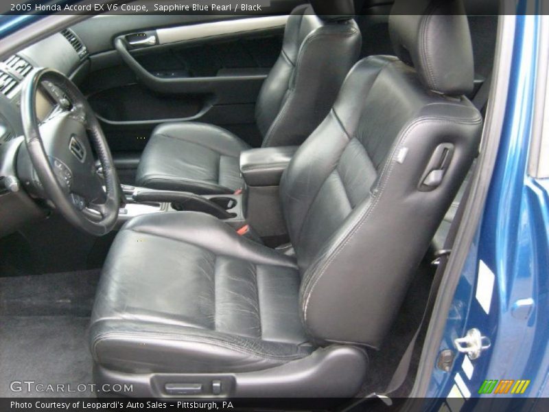 Sapphire Blue Pearl / Black 2005 Honda Accord EX V6 Coupe