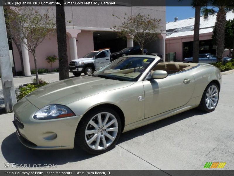 Winter Gold Metallic / Caramel 2007 Jaguar XK XK8 Convertible