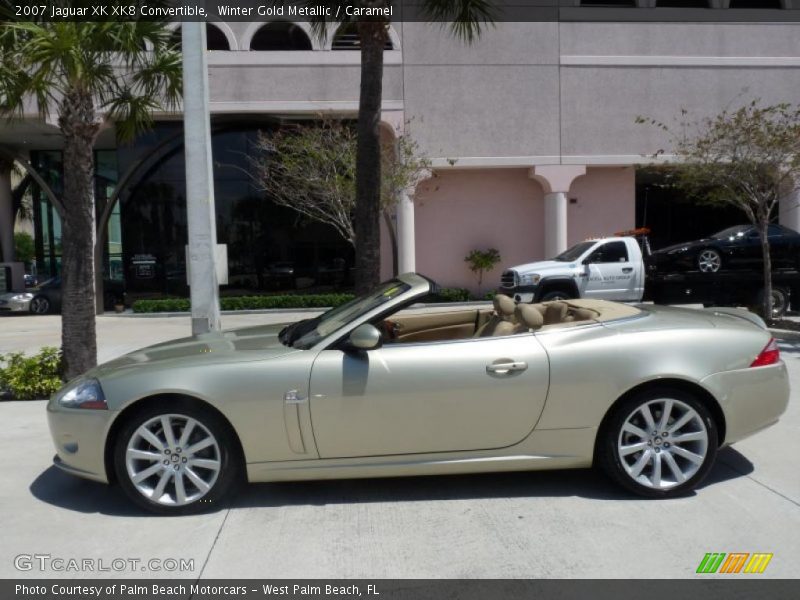 Winter Gold Metallic / Caramel 2007 Jaguar XK XK8 Convertible