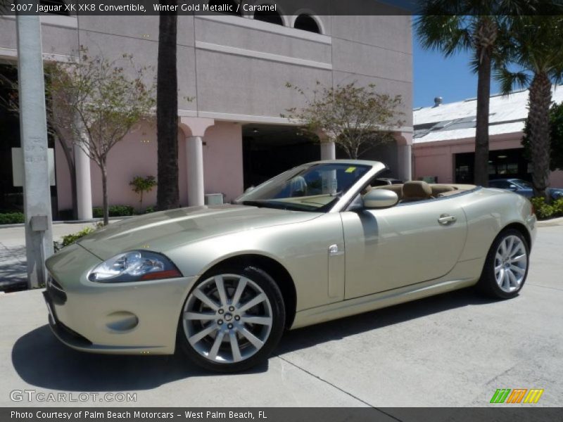 Winter Gold Metallic / Caramel 2007 Jaguar XK XK8 Convertible