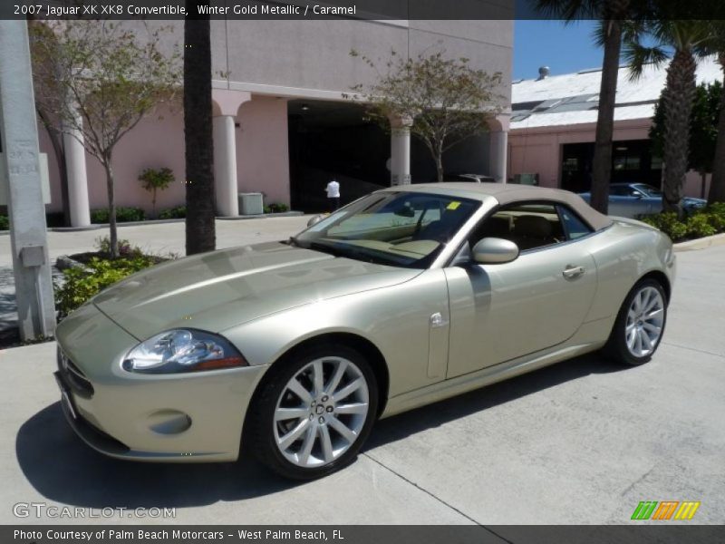 Winter Gold Metallic / Caramel 2007 Jaguar XK XK8 Convertible