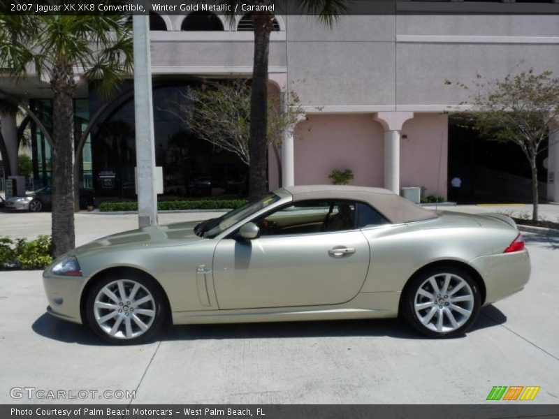 Winter Gold Metallic / Caramel 2007 Jaguar XK XK8 Convertible