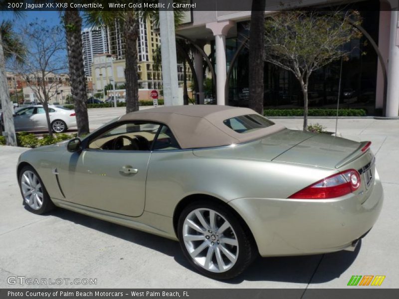 Winter Gold Metallic / Caramel 2007 Jaguar XK XK8 Convertible