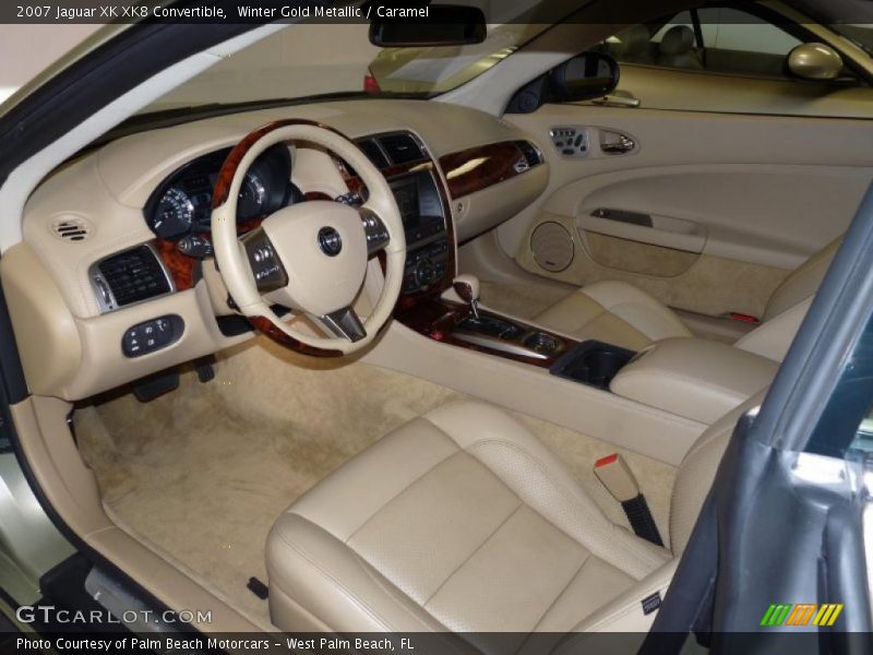Winter Gold Metallic / Caramel 2007 Jaguar XK XK8 Convertible