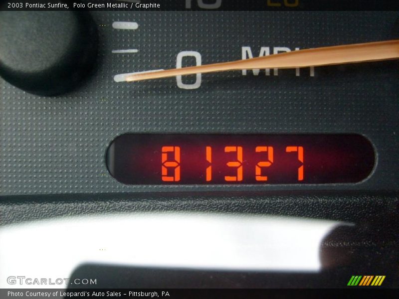 Polo Green Metallic / Graphite 2003 Pontiac Sunfire