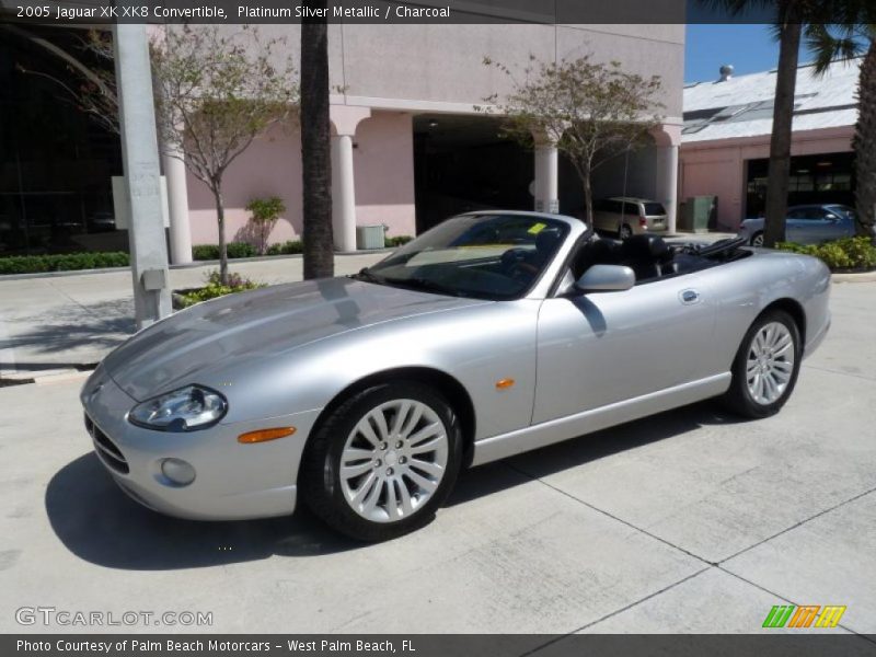 Platinum Silver Metallic / Charcoal 2005 Jaguar XK XK8 Convertible