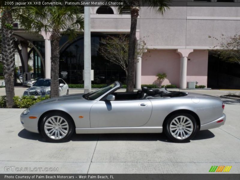 Platinum Silver Metallic / Charcoal 2005 Jaguar XK XK8 Convertible