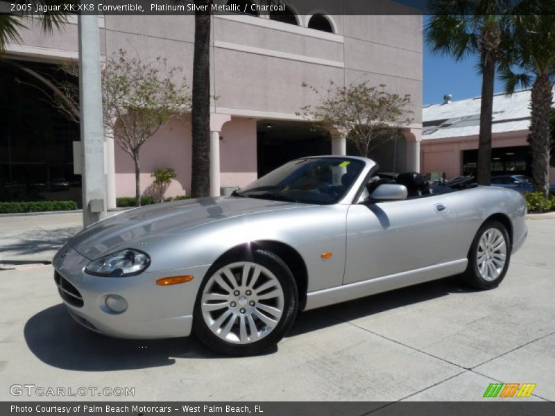 Platinum Silver Metallic / Charcoal 2005 Jaguar XK XK8 Convertible