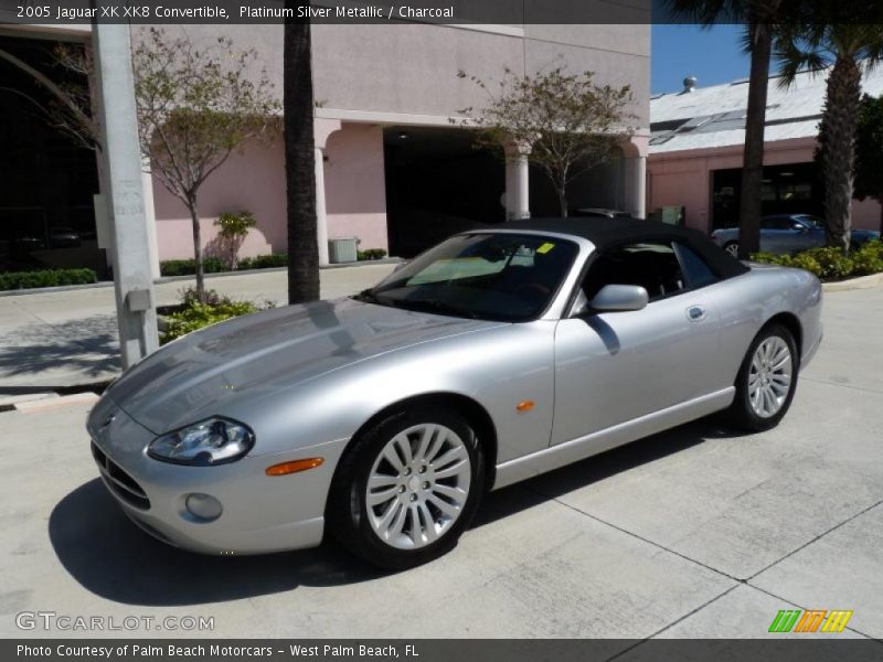 Platinum Silver Metallic / Charcoal 2005 Jaguar XK XK8 Convertible