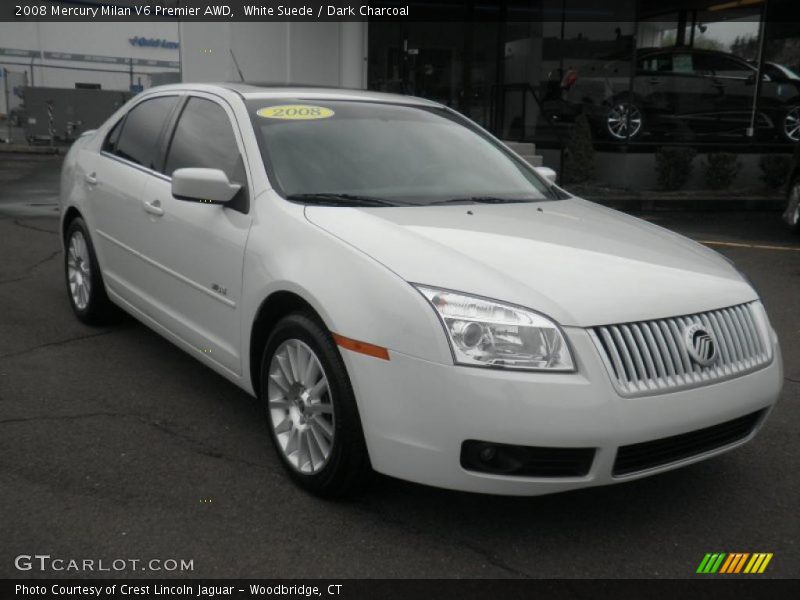 White Suede / Dark Charcoal 2008 Mercury Milan V6 Premier AWD