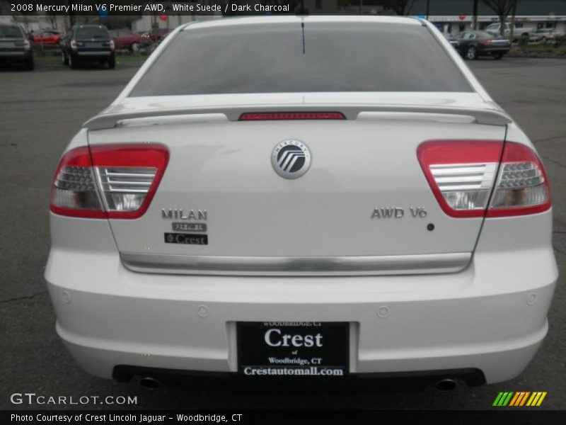 White Suede / Dark Charcoal 2008 Mercury Milan V6 Premier AWD
