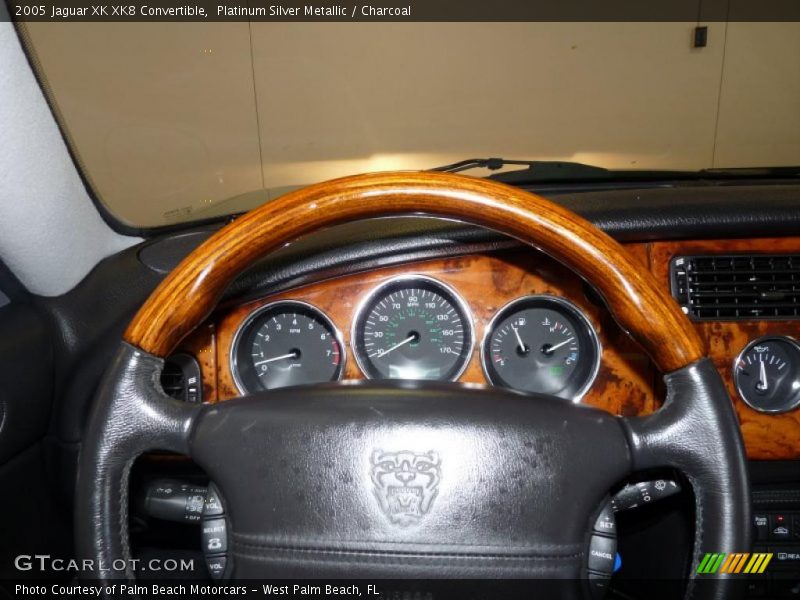 Platinum Silver Metallic / Charcoal 2005 Jaguar XK XK8 Convertible