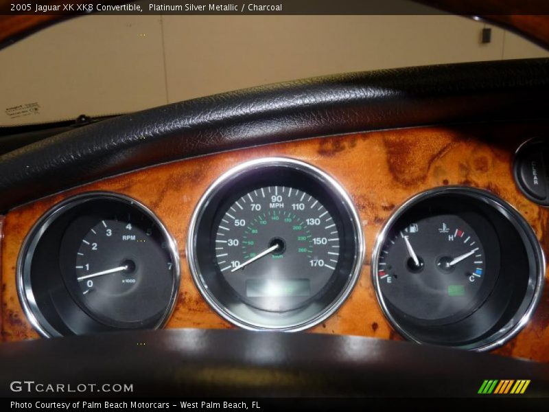 Platinum Silver Metallic / Charcoal 2005 Jaguar XK XK8 Convertible