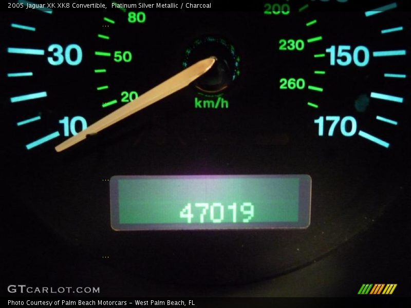 Platinum Silver Metallic / Charcoal 2005 Jaguar XK XK8 Convertible