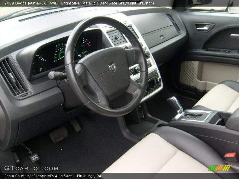 Bright Silver Metallic / Dark Slate Gray/Light Graystone 2009 Dodge Journey SXT AWD