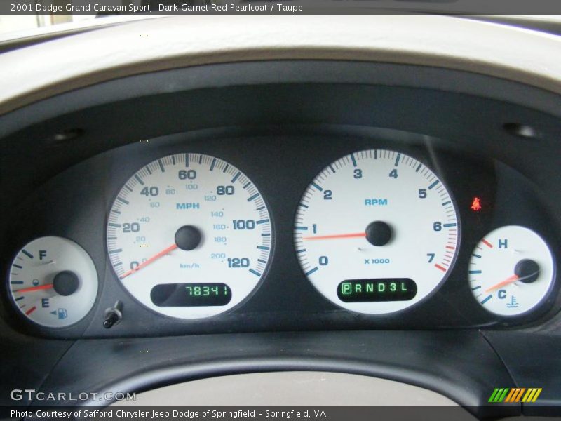 Dark Garnet Red Pearlcoat / Taupe 2001 Dodge Grand Caravan Sport