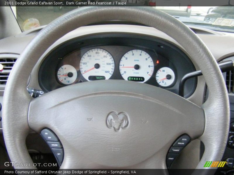 Dark Garnet Red Pearlcoat / Taupe 2001 Dodge Grand Caravan Sport