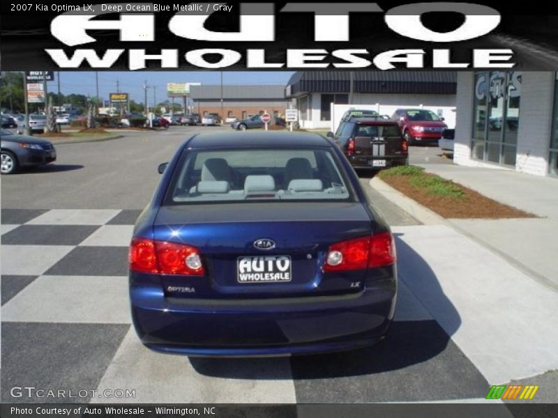 Deep Ocean Blue Metallic / Gray 2007 Kia Optima LX