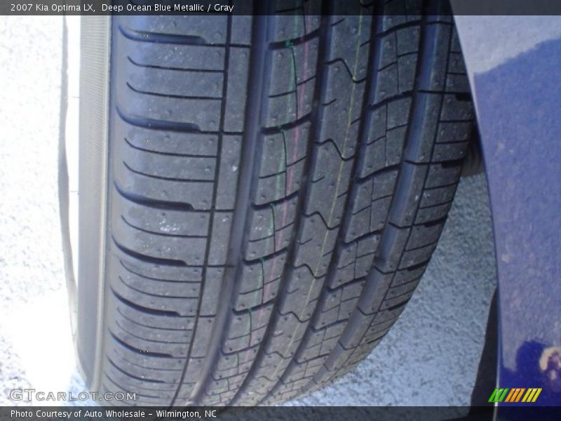 Deep Ocean Blue Metallic / Gray 2007 Kia Optima LX