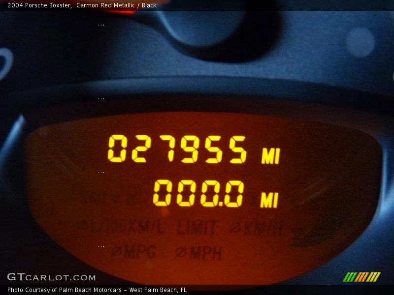 Carmon Red Metallic / Black 2004 Porsche Boxster