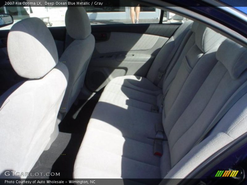 Deep Ocean Blue Metallic / Gray 2007 Kia Optima LX