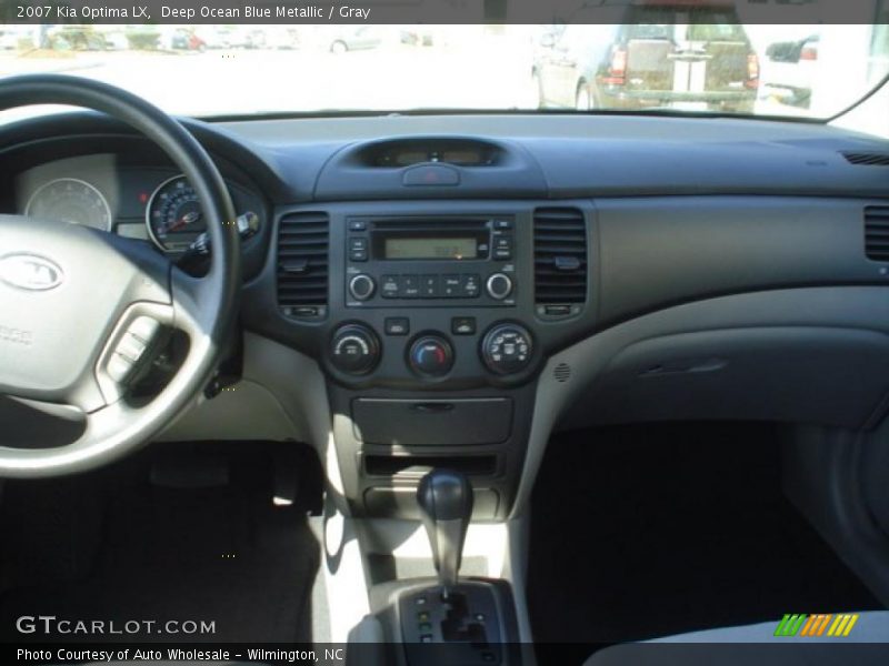 Deep Ocean Blue Metallic / Gray 2007 Kia Optima LX