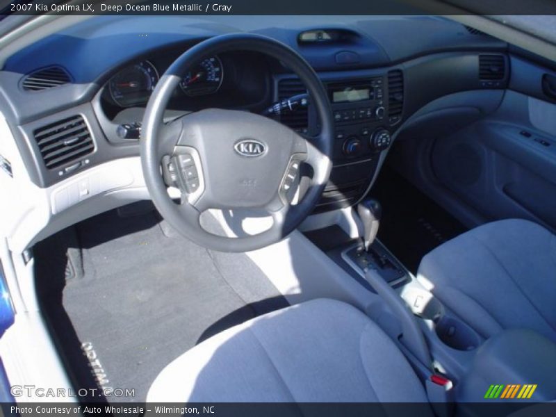 Deep Ocean Blue Metallic / Gray 2007 Kia Optima LX