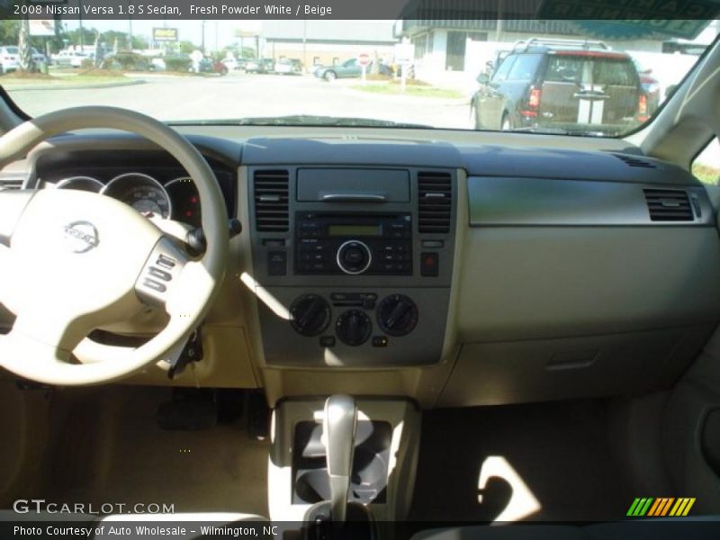 Fresh Powder White / Beige 2008 Nissan Versa 1.8 S Sedan
