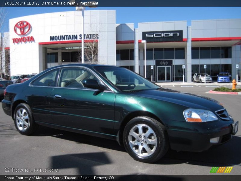 Dark Emerald Pearl / Parchment 2001 Acura CL 3.2