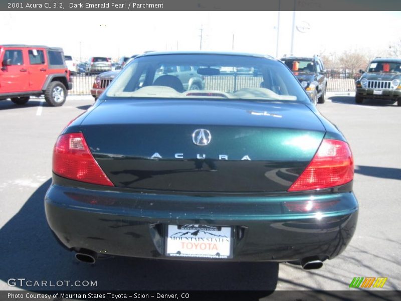Dark Emerald Pearl / Parchment 2001 Acura CL 3.2